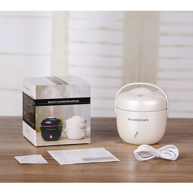 Rice Cooker Shape Mini LED Light Air Humidifier for Home & Office