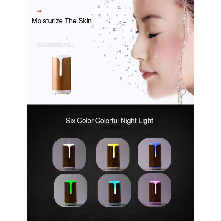 Fea J80 Mini Colourful LED Light 100ML Bamboo Air Humidifier for Home & Office