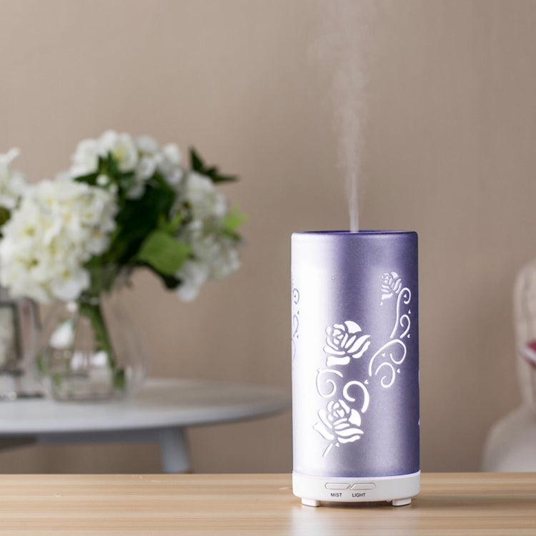 Fea J87 Portable Flower Pattern Aluminum Colourful Breathing LED Light 100ML Ultrasonic Mist Air Humidifier for Home & Office