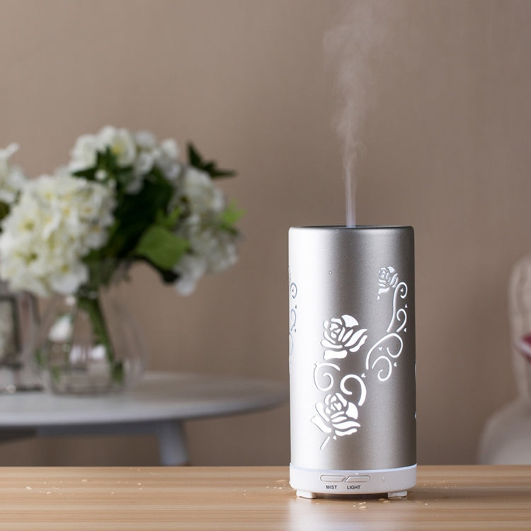 Fea J87 Portable Flower Pattern Aluminum Colourful Breathing LED Light 100ML Ultrasonic Mist Air Humidifier for Home & Office
