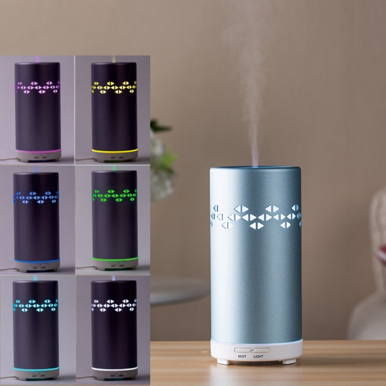 Fea J87 Portable Geometric Pattern Aluminum Colourful Breathing LED Light 100ML Ultrasonic Mist Air Humidifier for Home & Office