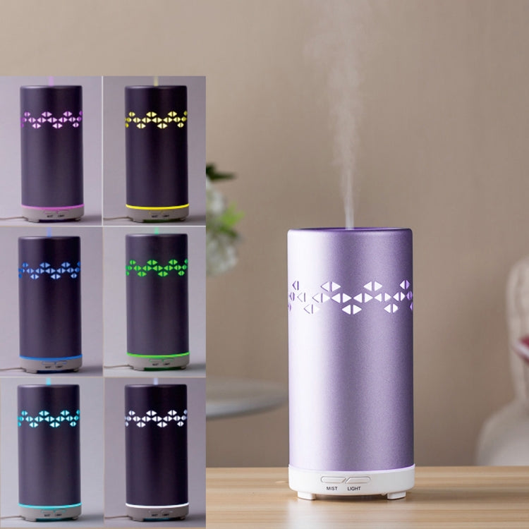 Fea J87 Portable Geometric Pattern Aluminum Colourful Breathing LED Light 100ML Ultrasonic Mist Air Humidifier for Home & Office