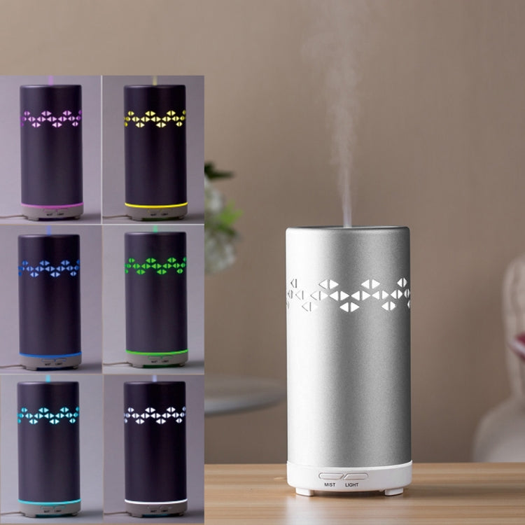 Fea J87 Portable Geometric Pattern Aluminum Colourful Breathing LED Light 100ML Ultrasonic Mist Air Humidifier for Home & Office