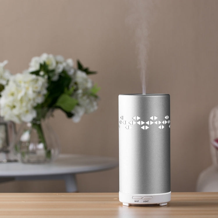 Fea J87 Portable Geometric Pattern Aluminum Colourful Breathing LED Light 100ML Ultrasonic Mist Air Humidifier for Home & Office