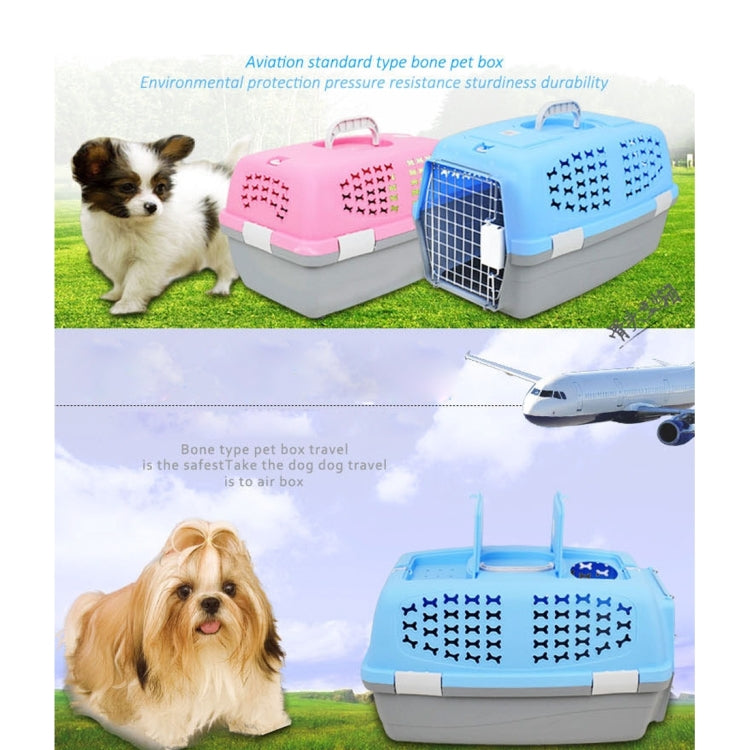 Pet Airways Box Checked The Cases Out Luggage Transport Cages for Cat / Dog and Other Pets (Top with No Sunroof Ventilation Holes) Small, Size:59*38*38cm