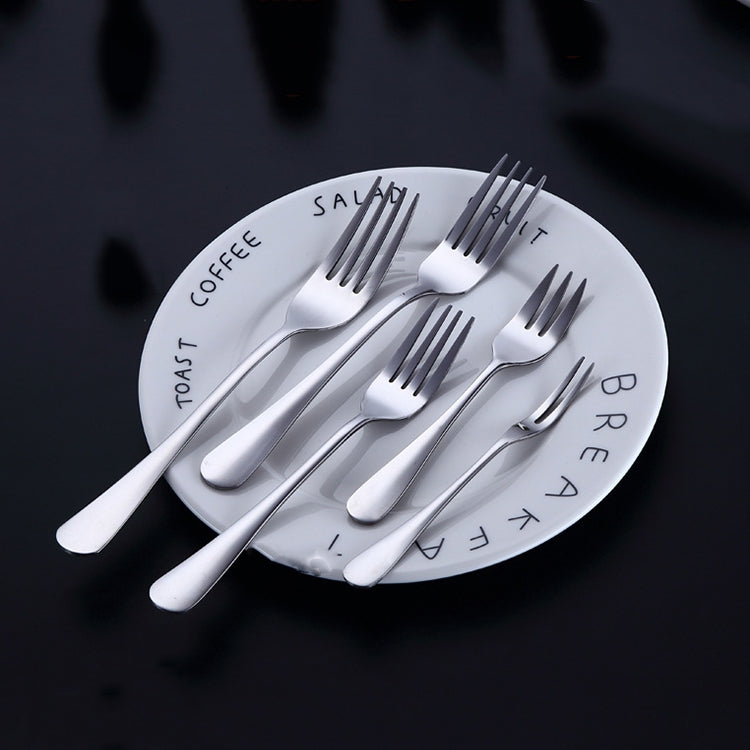 5 in 1 410 Stainless Steel Tableware Mirror Polishing Fork Set