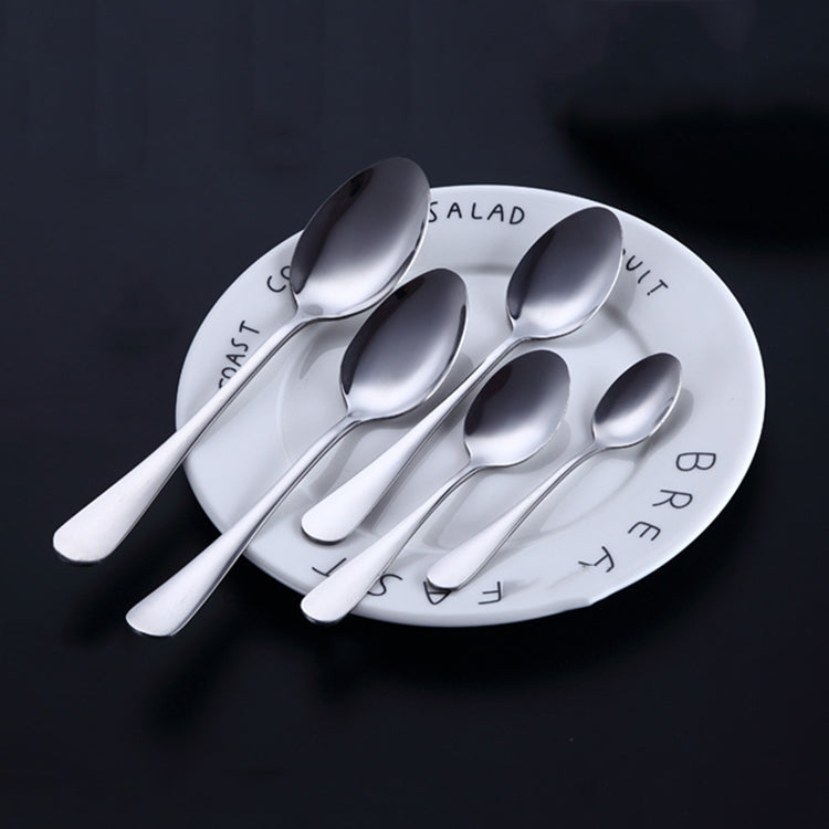 5 in 1 410 Stainless Steel Tableware Mirror Polishing Sharp Spoon Set