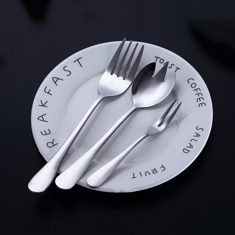 3 in 1 410 Stainless Steel Tableware Mirror Polishing Fork & Salad Fork & Meat Fork Set