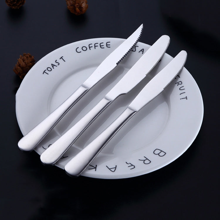 3 in 1 410 Stainless Steel Tableware Mirror Polishing Dinner Knife Set