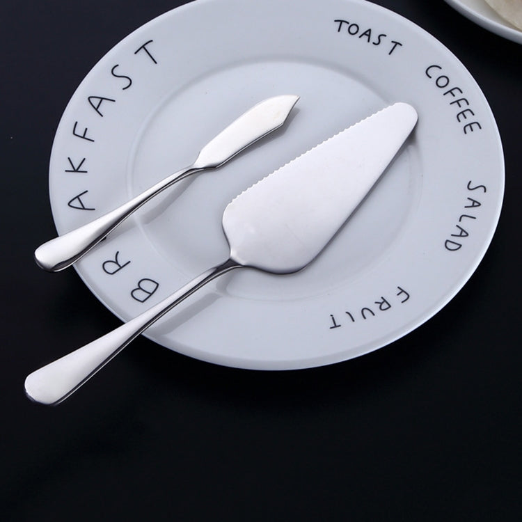 2 in 1 410 Stainless Steel Tableware Mirror Polishing Butter Knife & Cake Shovel Set