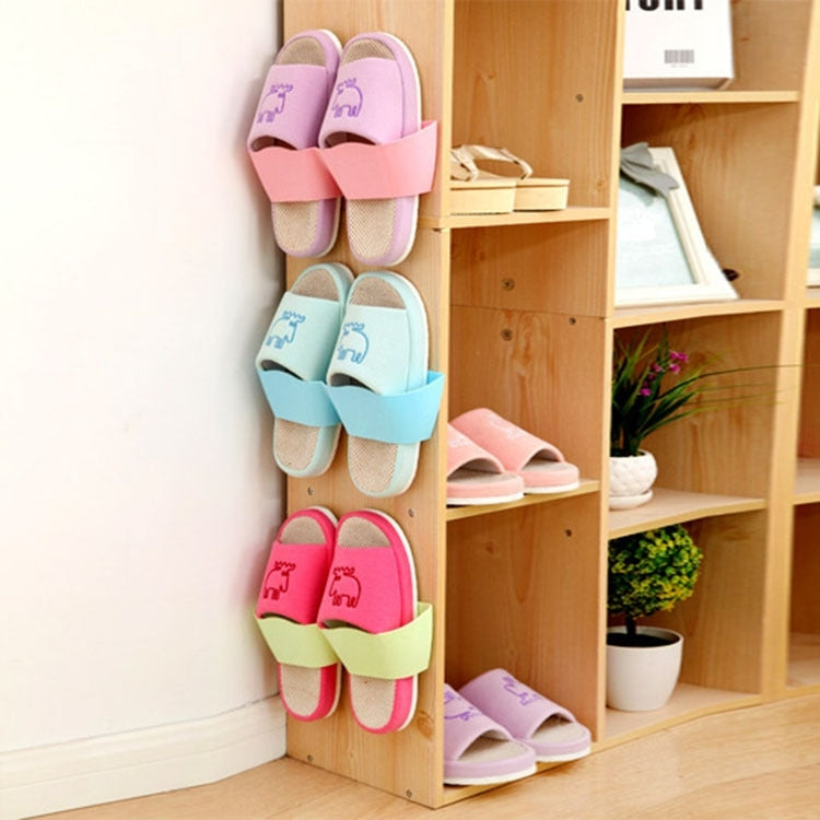 5 PCS Fresh Style Living Room Bathroom Stereoscopic Glue Wall Hanging Shoe Frame Wave Separation Wall Simple Wall Storage Shelves,Random Color Delivery