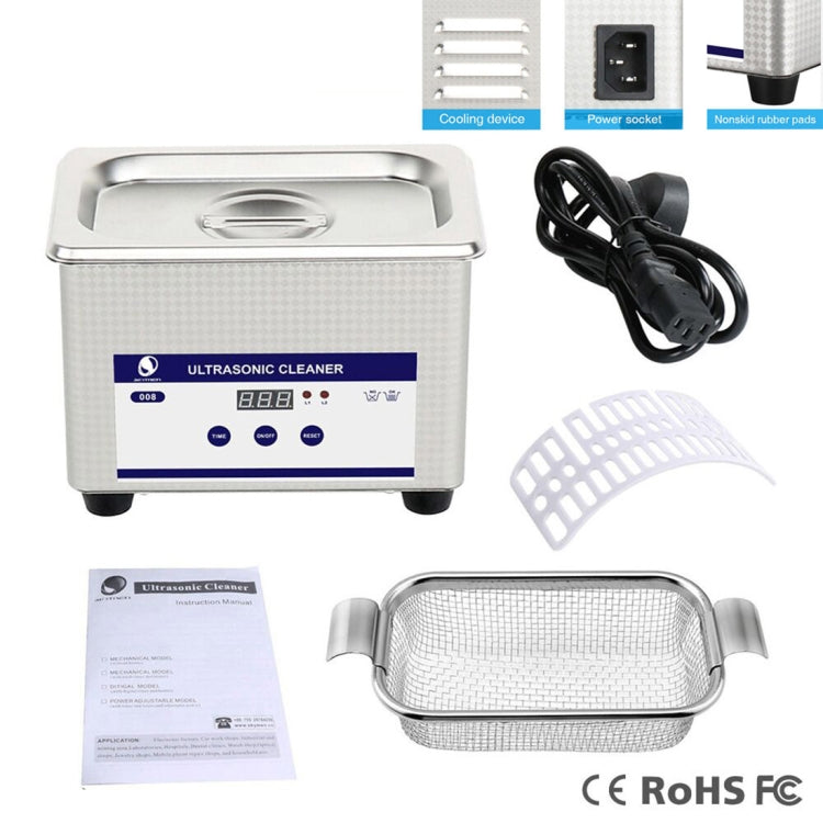 Digital Electric Ultrasonic Cleaner Machine for /Jewelry  / Metal Parts / Stones/Glasses / PCB Toolsï¼ŒCapacity 800ml
