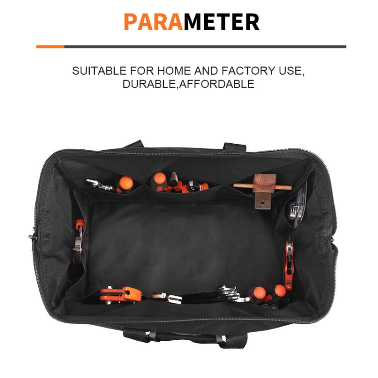 Multi-function Oxford Cloth Electrician Belt Pouch Maintenance Tools Handbag Shoulder Bag Convenient Tool Bag, Size : 17 inch