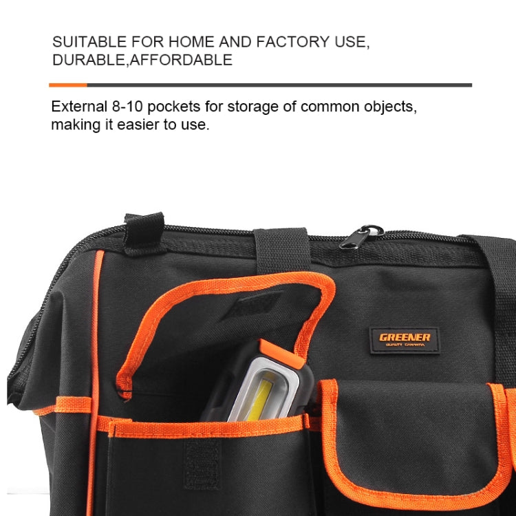 Multi-function Oxford Cloth Electrician Belt Pouch Maintenance Tools Handbag Shoulder Bag Convenient Tool Bag, Size : 15 inch