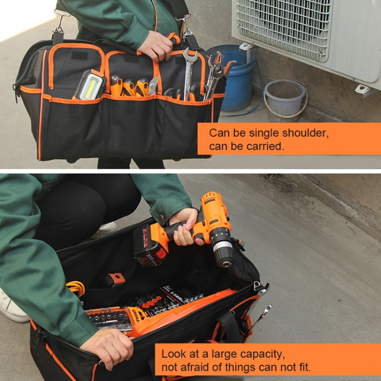 Multi-function Oxford Cloth Electrician Belt Pouch Maintenance Tools Handbag Shoulder Bag Convenient Tool Bag, Size : 12.5 inch