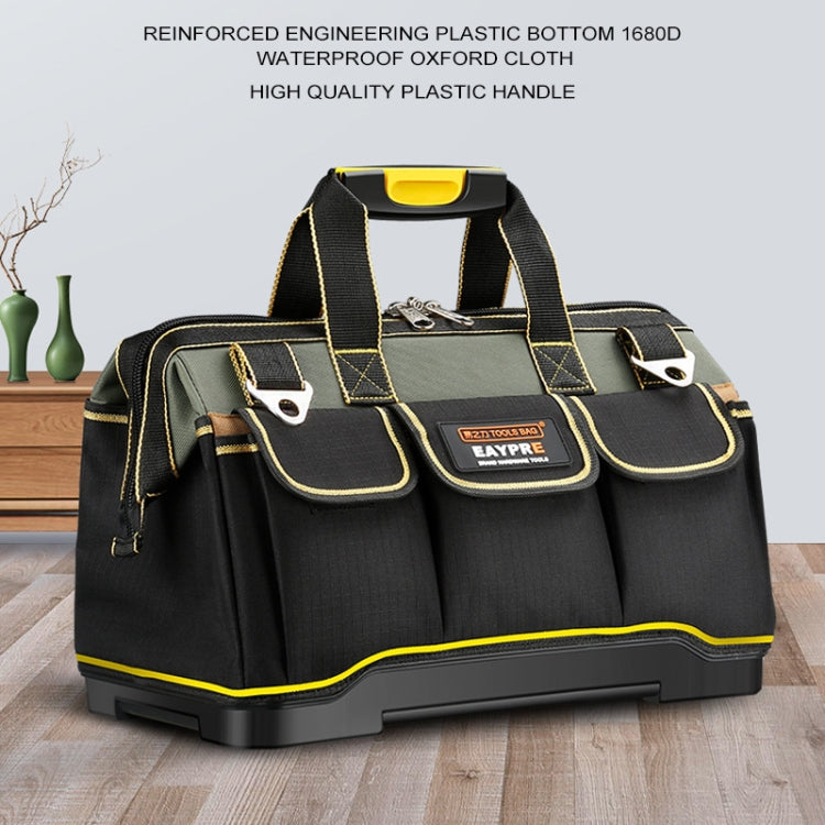 Multi-function Oxford Cloth Plastic Bottom Electrician Belt Pouch Maintenance Tools Handbag Shoulder Bag Convenient Tool Bag, Size : 13 inch