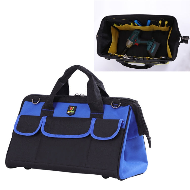Multi-function Oxford Cloth Electrician Belt Pouch Maintenance Tools Handbag Shoulder Bag Convenient Hardware Tool Bag, Size : 14 inch