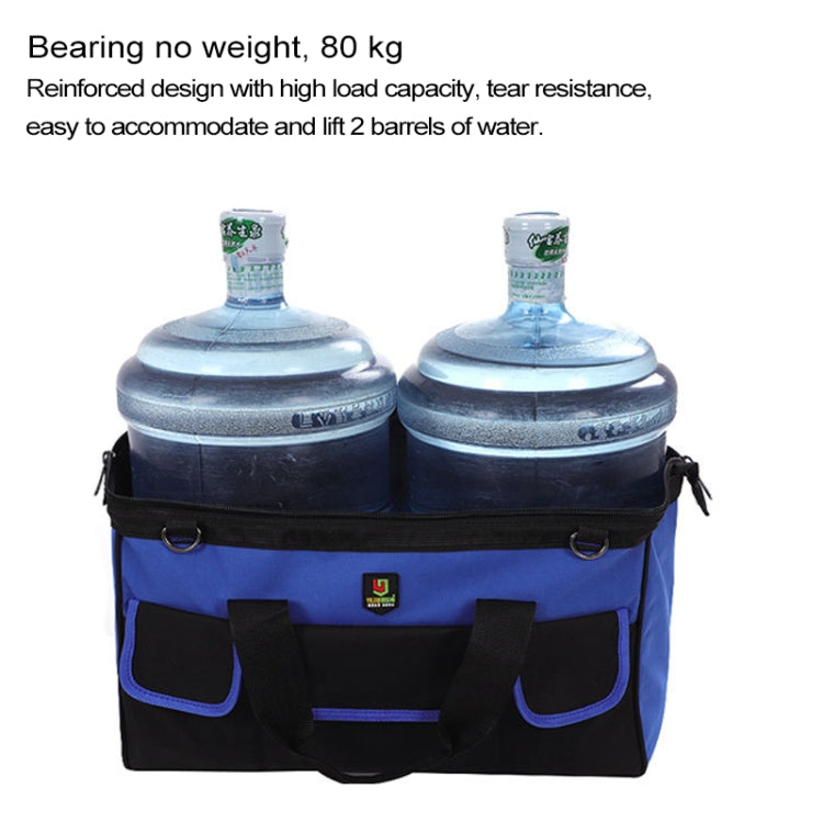 Multi-function Oxford Cloth Electrician Belt Pouch Maintenance Tools Handbag Shoulder Bag Convenient Hardware Tool Bag, Size : 14 inch