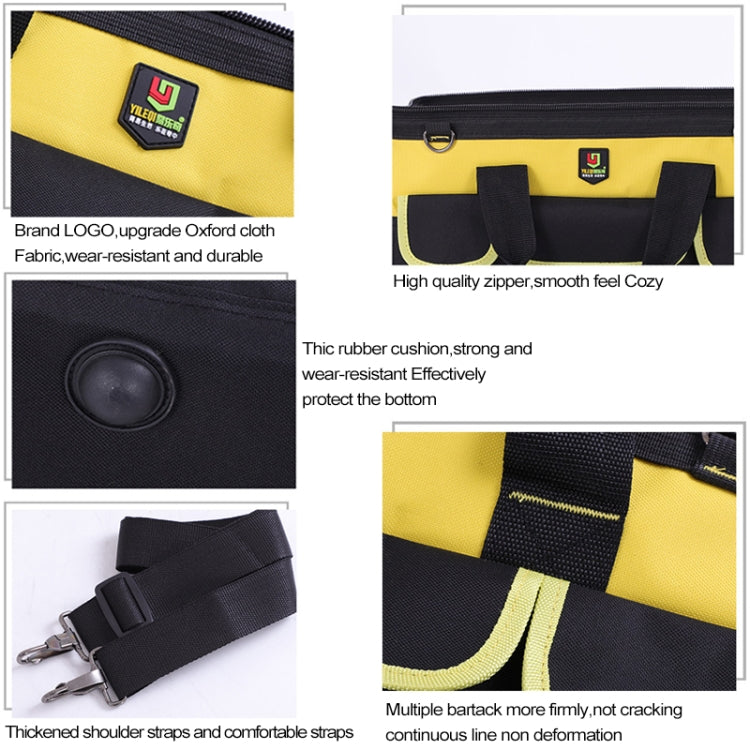 Multi-function Oxford Cloth Electrician Belt Pouch Maintenance Tools Handbag Shoulder Bag Convenient Hardware Tool Bag, Size : 14 inch
