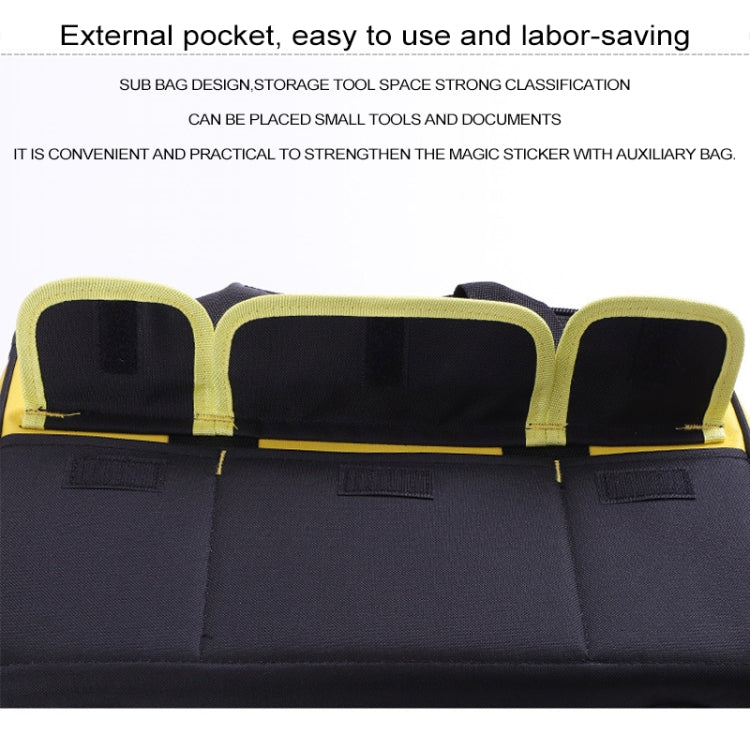 Multi-function Oxford Cloth Electrician Belt Pouch Maintenance Tools Handbag Shoulder Bag Convenient Hardware Tool Bag, Size : 14 inch