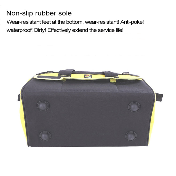 Multi-function Oxford Cloth Electrician Belt Pouch Maintenance Tools Handbag Shoulder Bag Convenient Hardware Tool Bag, Size : 14 inch