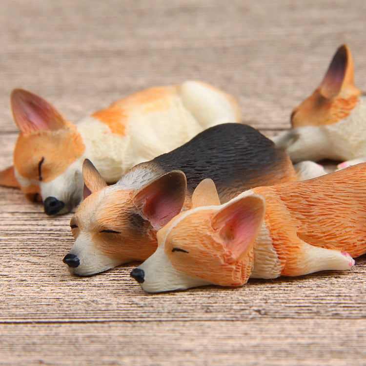 Home Decoration Lovely Rrunk on Sleep Corgi 3D Magnetic Buckle Fridge Paste