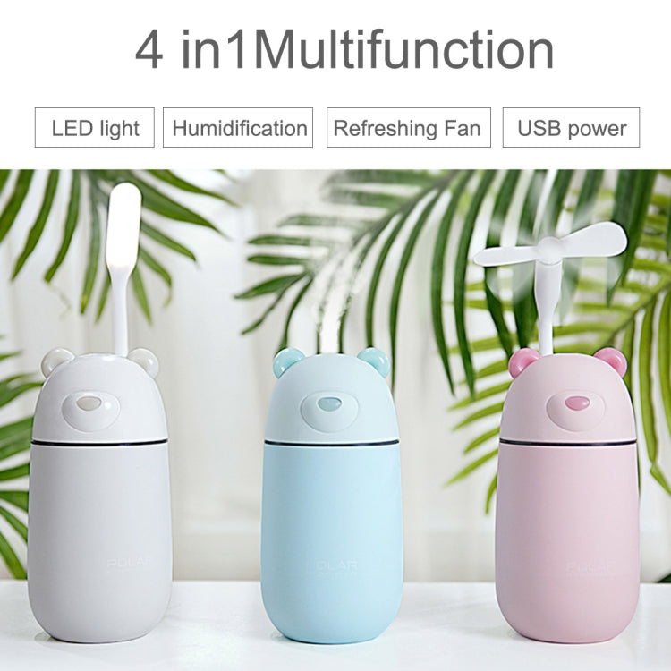 Creative Mini Portable Polar Bear Shape Mute Desktop Air Humidifier with Extended USB Port, Capacity: 320ml, DC 5V
