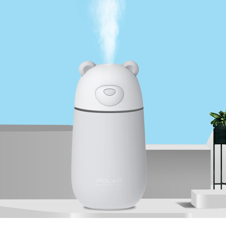Creative Mini Portable Polar Bear Shape Mute Desktop Air Humidifier with Extended USB Port, Capacity: 320ml, DC 5V