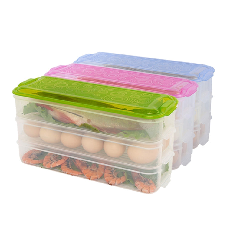Plastic Multi-layer Food Storage Box Kitchen Refrigerator Preservation Container, Random Color Delivery