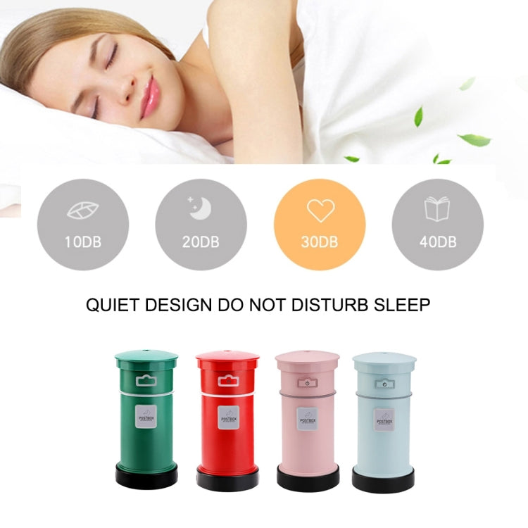 2W Mini Portable Post Box Shape Mute Desktop Air Humidifier Aromatherapy Air Purifier with Extended USB Port, Capacity: 200ml, DC 5V