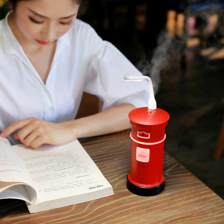 2W Mini Portable Post Box Shape Mute Desktop Air Humidifier Aromatherapy Air Purifier with Extended USB Port, Capacity: 200ml, DC 5V