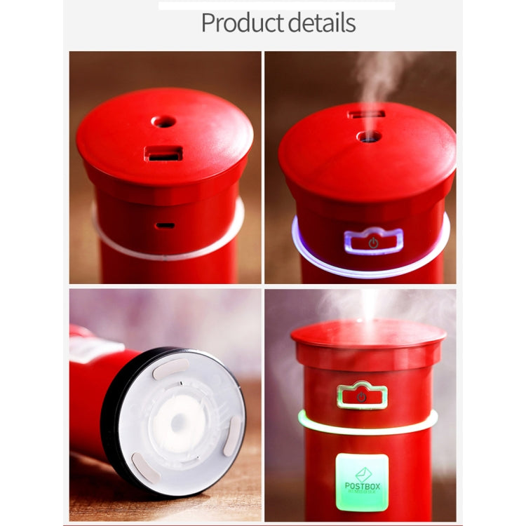 2W Mini Portable Post Box Shape Mute Desktop Air Humidifier Aromatherapy Air Purifier with Extended USB Port, Capacity: 200ml, DC 5V