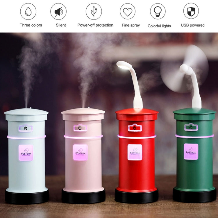 2W Mini Portable Post Box Shape Mute Desktop Air Humidifier Aromatherapy Air Purifier with Extended USB Port, Capacity: 200ml, DC 5V