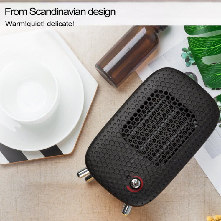 500W Mini Electric Fan Heater Office Personal Desktop Heater Household Electric Warmer (White)