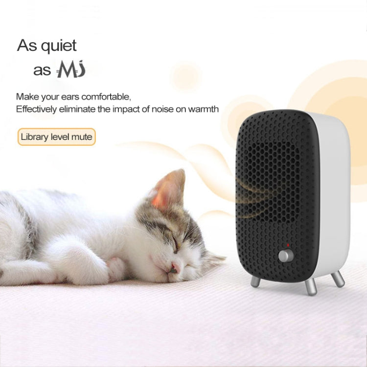 500W Mini Electric Fan Heater Office Personal Desktop Heater Household Electric Warmer (White)