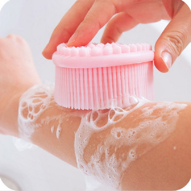 Baby Silicone Massage Brush Baby Shower Brush, Size: 12*7*4cm, Random Color Delivery