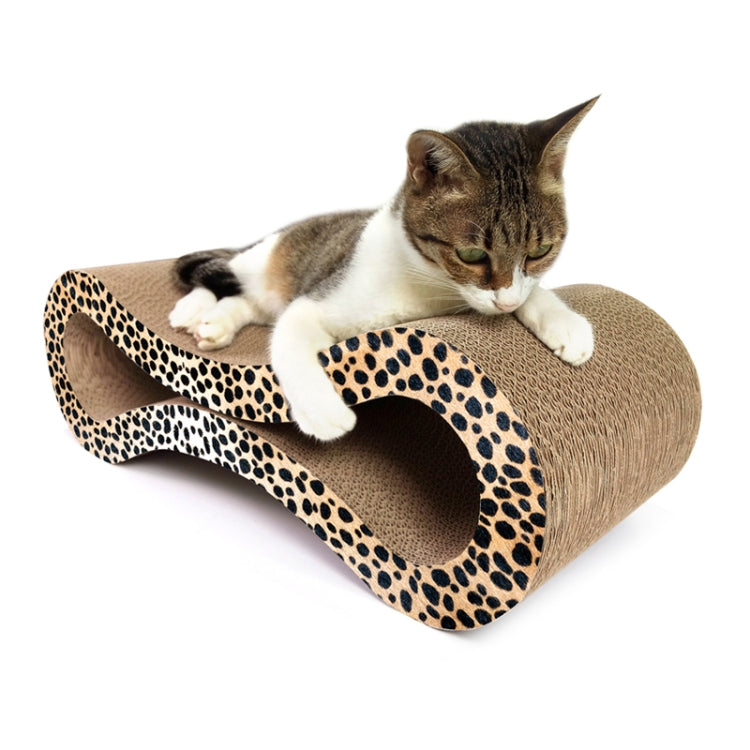 8-shaped Corrugated Paper Cat Scratch Board Claw Toy, Size: 56x21.5cm