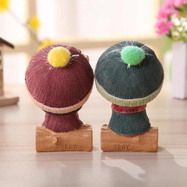 1 Pair Resin Crafts Creative Home Decoration Doll, Random Style Delivery
