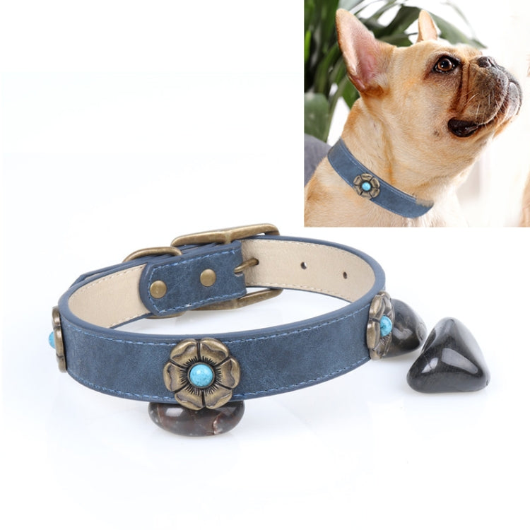 Rhinestone Crystal Leather Dog Collar for Medium Large Dog Pet Products, Size: 2.5 * 50cm