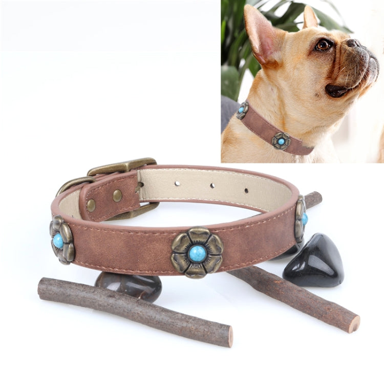Rhinestone Crystal Leather Dog Collar for Medium Large Dog Pet Products, Size: 3.0 * 60cm