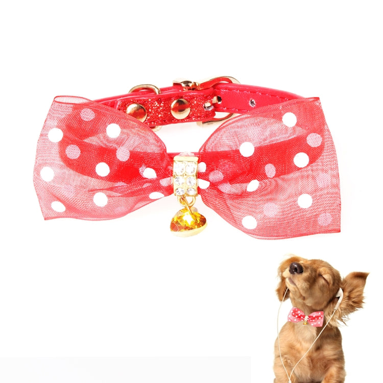 Pet Collar With Bowtie for Medium Small Dog Cat, Size: 1.0 * 28cm