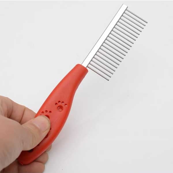 10 PCS Stainless Steel Pet Anti-slip Handle Grooming Comb