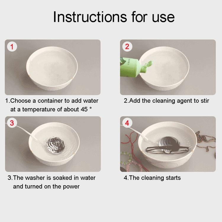 PW8000 Portable Ultrasonic Washing Machine for Clothes / Vegetable / Fruit / Jewelry / Glasses, Removal Pesticides / Sterilization / Disinfection, US Plug