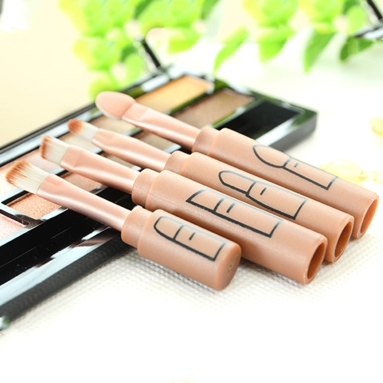 5564 4 in 1 Eyeshadow Eyebrow Brush Lip Brush Sponge Brush Pencil Portable Multifunction Makeup Brush Set