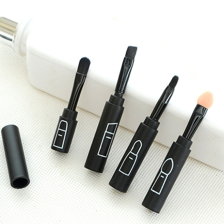 5564 4 in 1 Eyeshadow Eyebrow Brush Lip Brush Sponge Brush Pencil Portable Multifunction Makeup Brush Set
