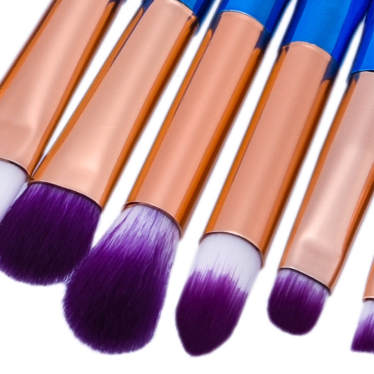 10 in 1 Diamond Style Handle Makeup Brush Cosmetic Foundation Cream Powder Blush Makeup Tool Set