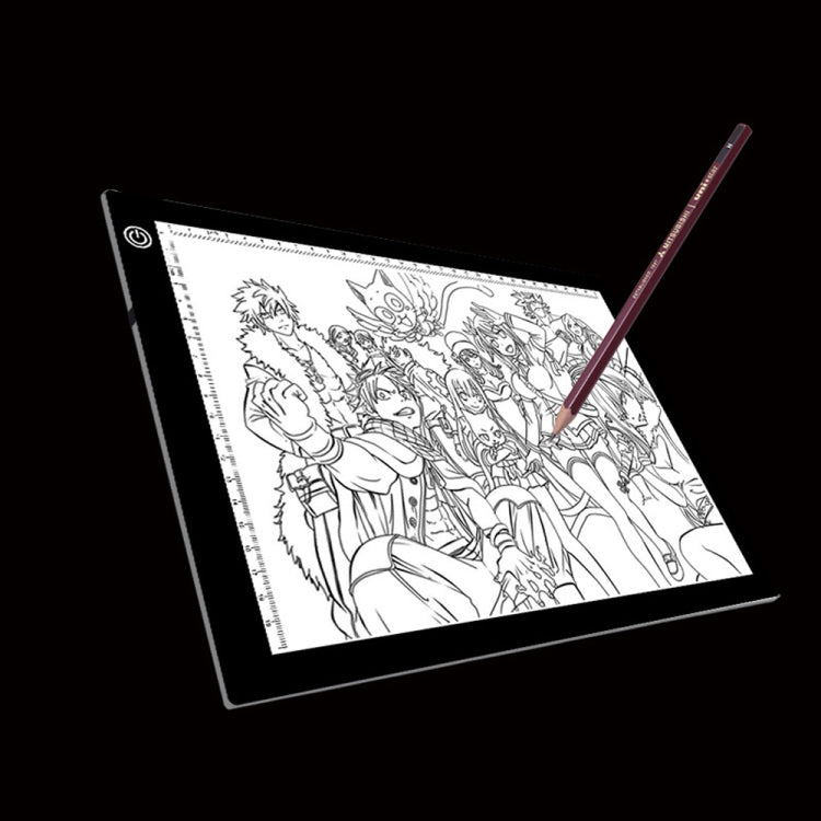 A4 Size 5W 5V LED Three Level of Brightness Dimmable Acrylic Copy Boards for Anime Sketch Drawing Sketchpad, with USB Cable & Plug, Sizeï¼š270x360x5mm