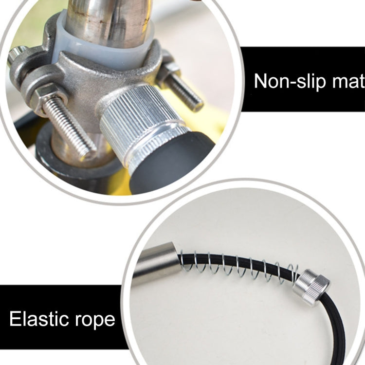 Pet Supplies Stainless Steel Bicycle Pet Dog Traction Rope Leash, Stainless Steel Pipe Diameter: 2x42.5cm(Black)