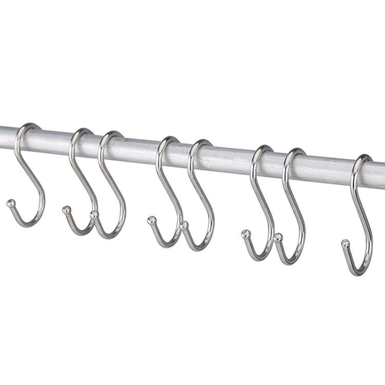 200 PCS 3mm Multi-functional S-shaped Stainless Steel Metal Hook, Length: 9cm