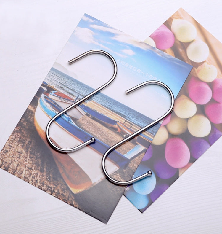 200 PCS 3mm Multi-functional S-shaped Stainless Steel Metal Hook, Length: 9cm